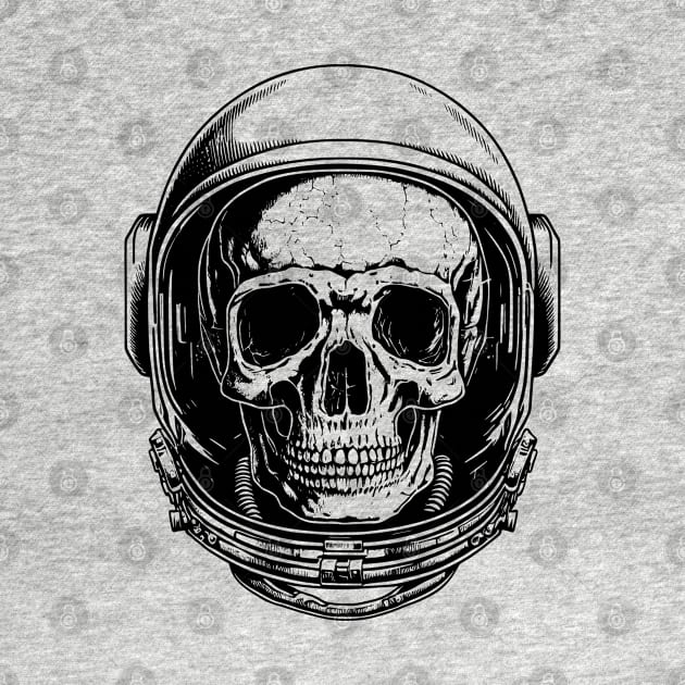 Human skull astronaut helmet by Alekxemko